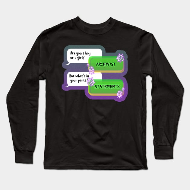 Archivist Long Sleeve T-Shirt by jekylldraws